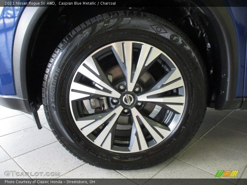 Caspian Blue Metallic / Charcoal 2021 Nissan Rogue SV AWD