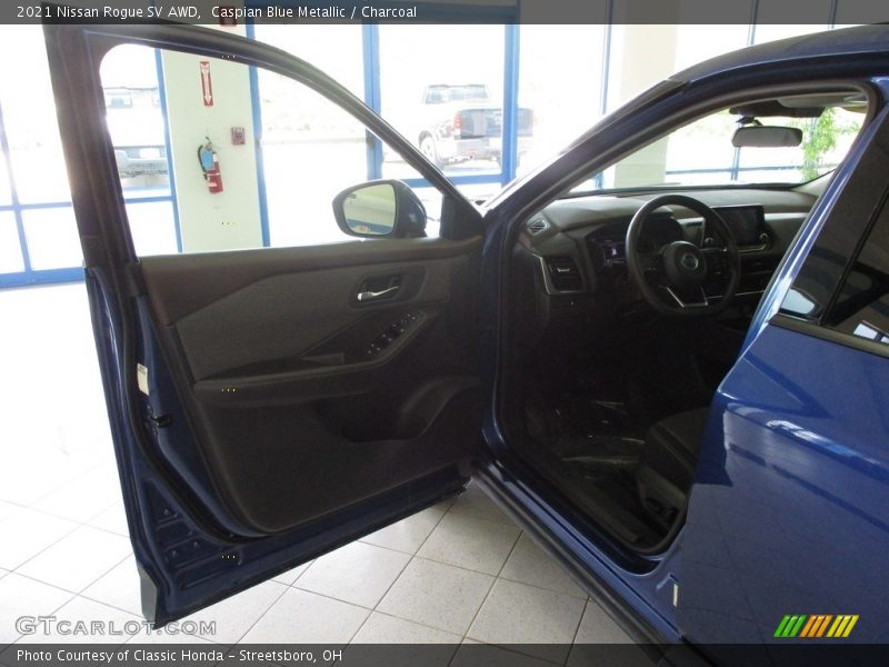 Caspian Blue Metallic / Charcoal 2021 Nissan Rogue SV AWD