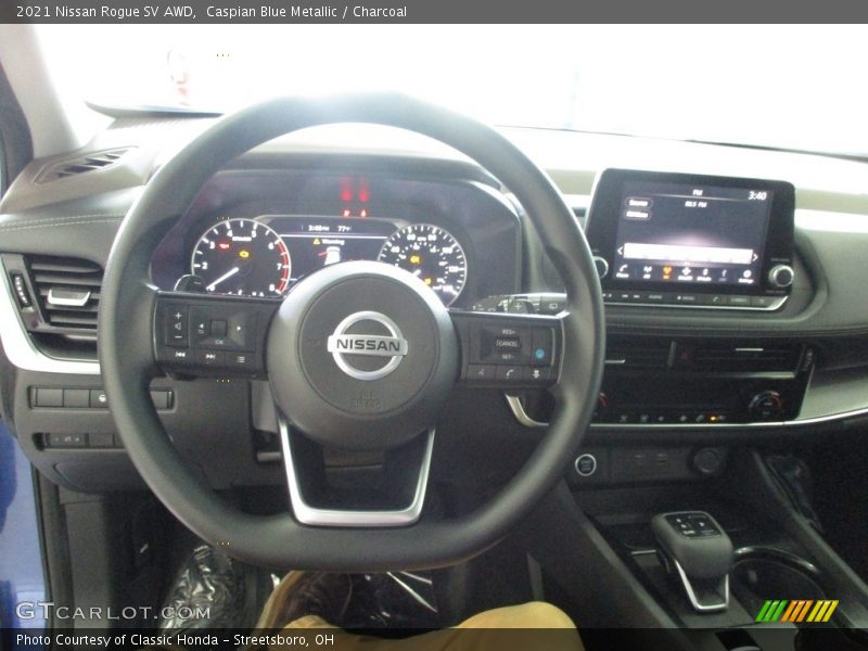 Caspian Blue Metallic / Charcoal 2021 Nissan Rogue SV AWD