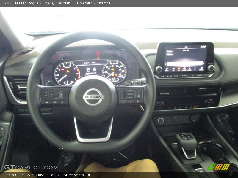Caspian Blue Metallic / Charcoal 2021 Nissan Rogue SV AWD