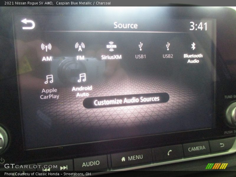 Caspian Blue Metallic / Charcoal 2021 Nissan Rogue SV AWD