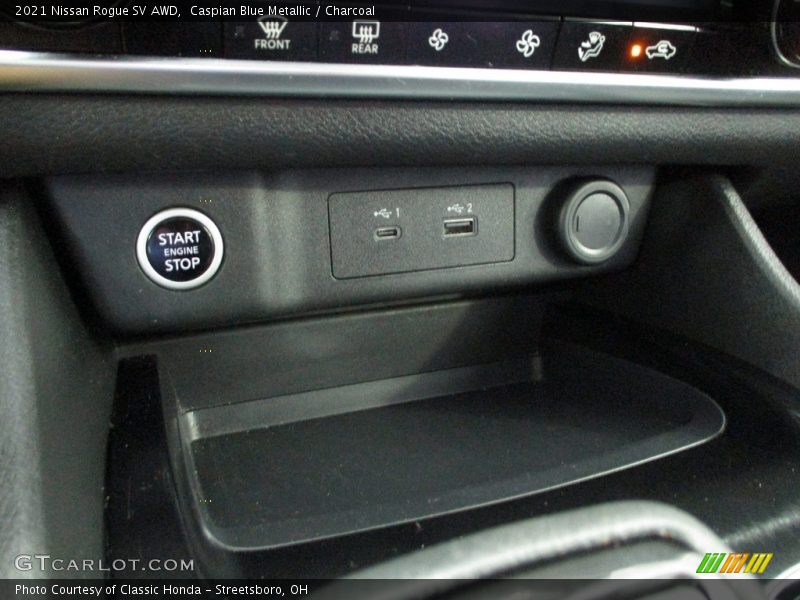 Caspian Blue Metallic / Charcoal 2021 Nissan Rogue SV AWD