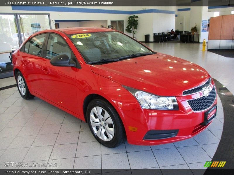 Red Hot / Jet Black/Medium Titanium 2014 Chevrolet Cruze LS