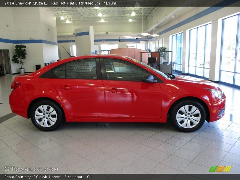 Red Hot / Jet Black/Medium Titanium 2014 Chevrolet Cruze LS