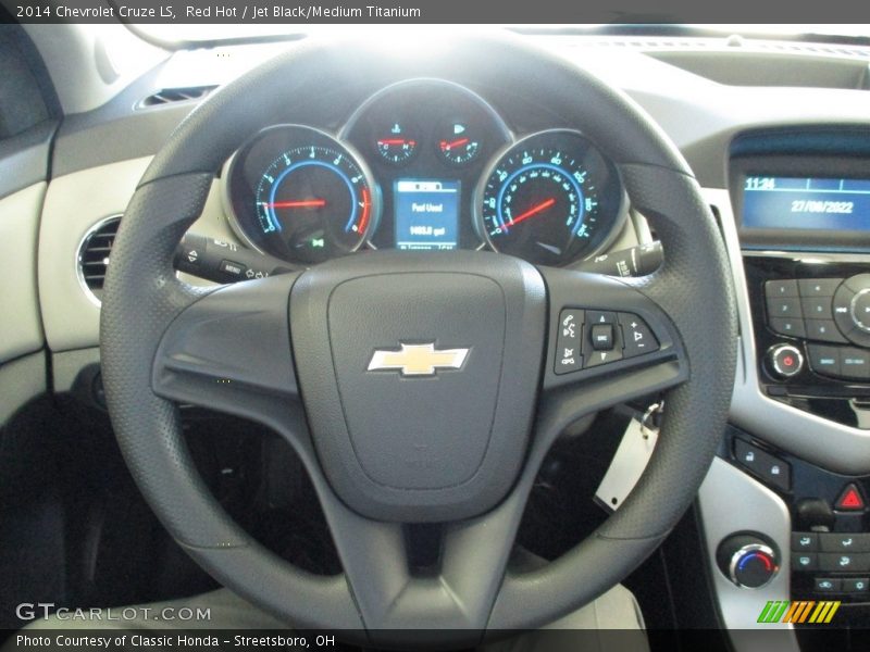 Red Hot / Jet Black/Medium Titanium 2014 Chevrolet Cruze LS