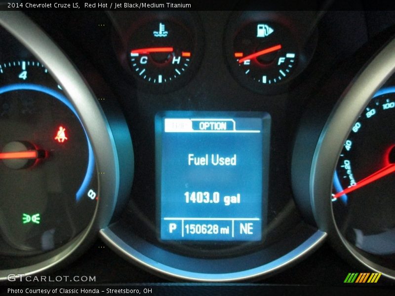 Red Hot / Jet Black/Medium Titanium 2014 Chevrolet Cruze LS