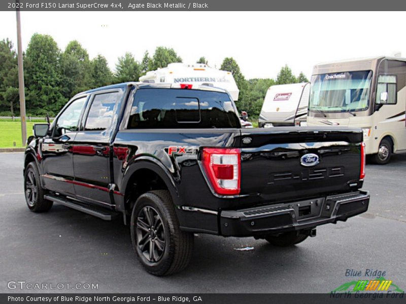 Agate Black Metallic / Black 2022 Ford F150 Lariat SuperCrew 4x4