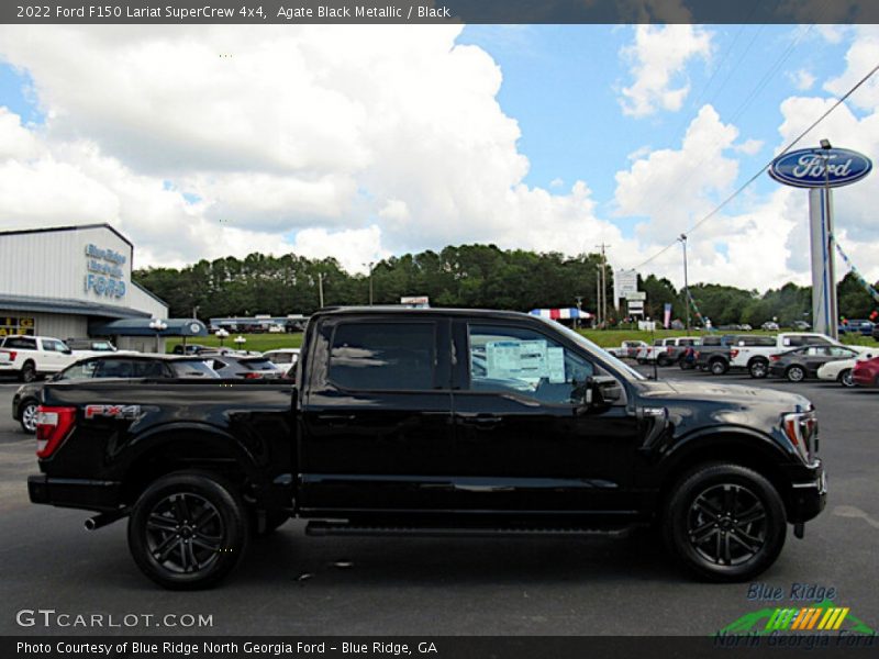 Agate Black Metallic / Black 2022 Ford F150 Lariat SuperCrew 4x4