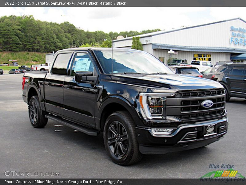 Agate Black Metallic / Black 2022 Ford F150 Lariat SuperCrew 4x4