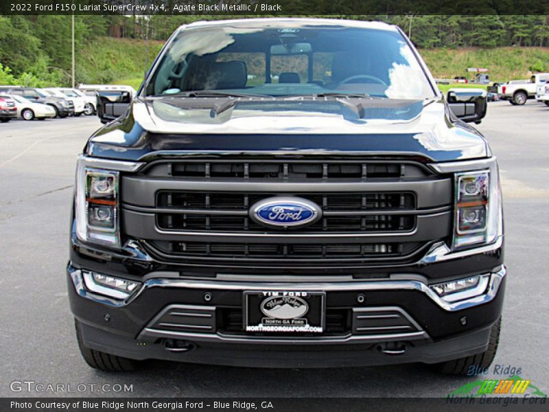 Agate Black Metallic / Black 2022 Ford F150 Lariat SuperCrew 4x4