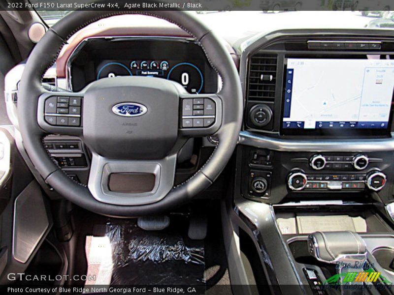 Agate Black Metallic / Black 2022 Ford F150 Lariat SuperCrew 4x4