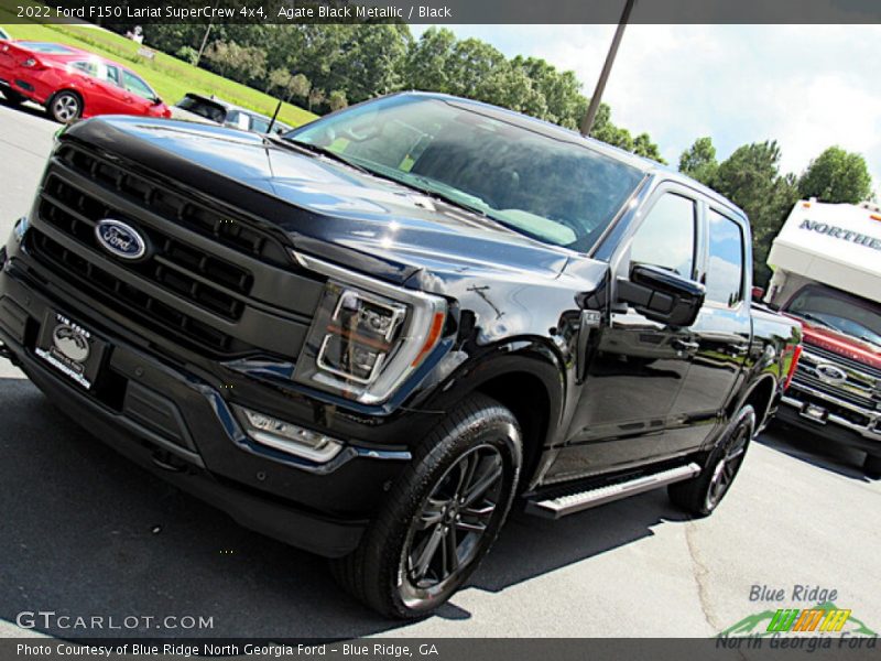 Agate Black Metallic / Black 2022 Ford F150 Lariat SuperCrew 4x4