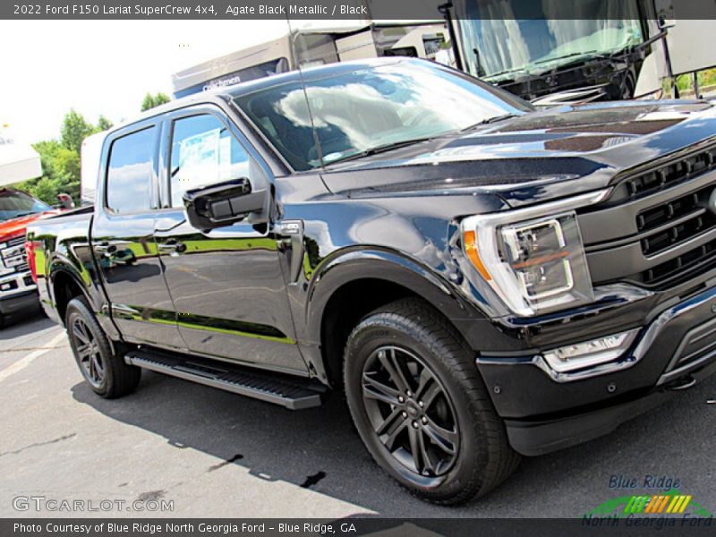 Agate Black Metallic / Black 2022 Ford F150 Lariat SuperCrew 4x4