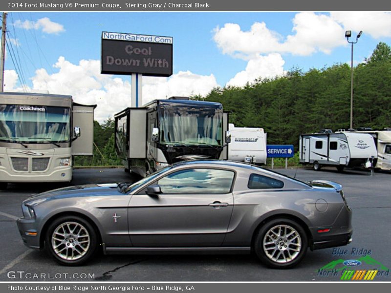 Sterling Gray / Charcoal Black 2014 Ford Mustang V6 Premium Coupe