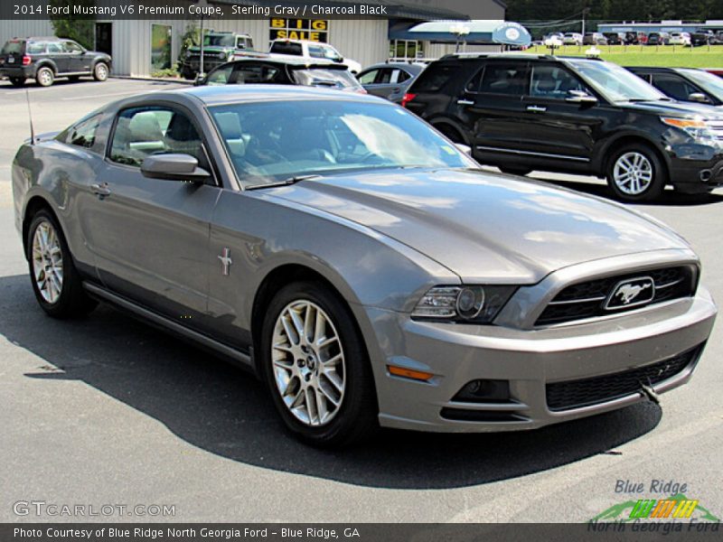 Sterling Gray / Charcoal Black 2014 Ford Mustang V6 Premium Coupe