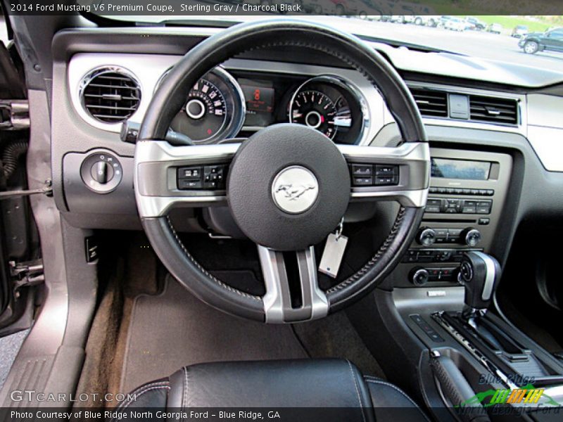 Sterling Gray / Charcoal Black 2014 Ford Mustang V6 Premium Coupe