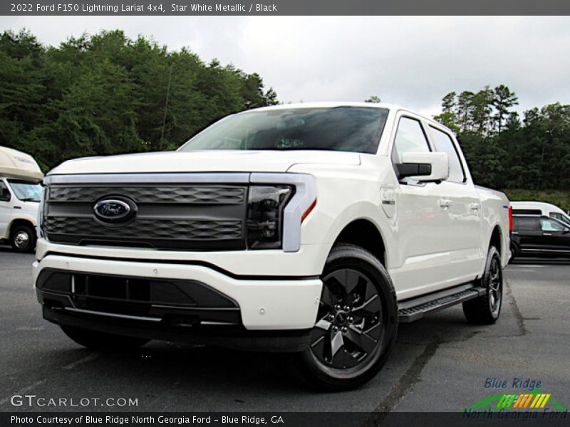 Star White Metallic / Black 2022 Ford F150 Lightning Lariat 4x4