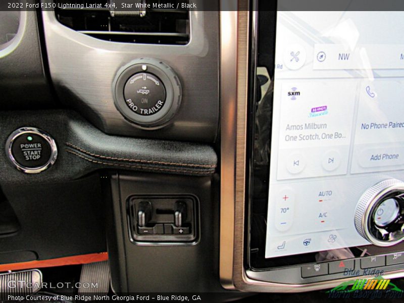 Star White Metallic / Black 2022 Ford F150 Lightning Lariat 4x4