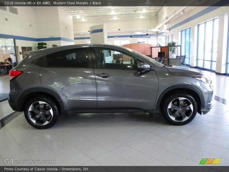Modern Steel Metallic / Black 2018 Honda HR-V EX AWD