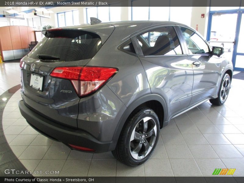 Modern Steel Metallic / Black 2018 Honda HR-V EX AWD