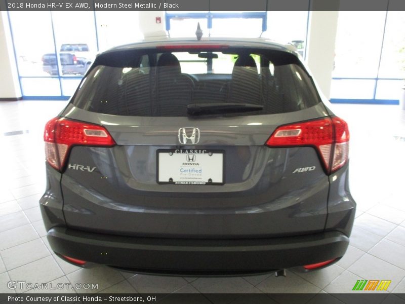 Modern Steel Metallic / Black 2018 Honda HR-V EX AWD