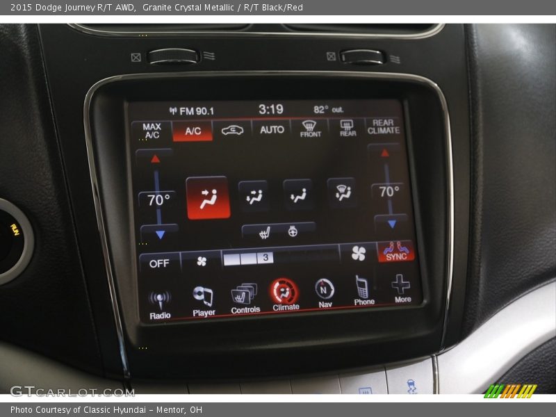 Granite Crystal Metallic / R/T Black/Red 2015 Dodge Journey R/T AWD