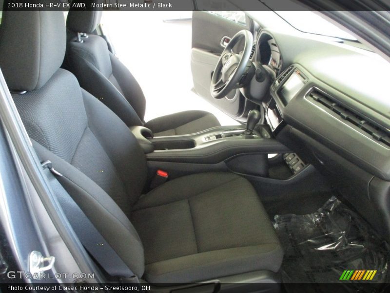 Modern Steel Metallic / Black 2018 Honda HR-V EX AWD