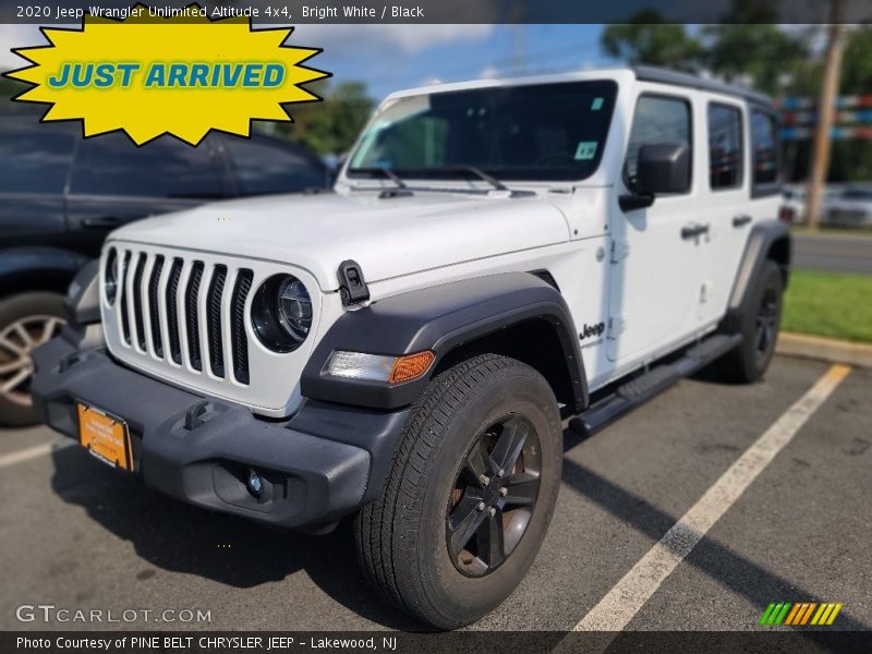 Bright White / Black 2020 Jeep Wrangler Unlimited Altitude 4x4