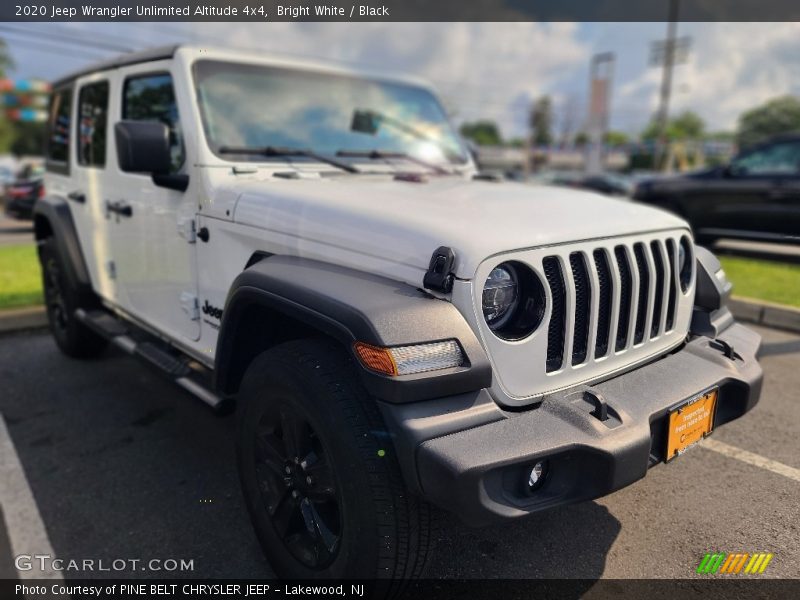 Bright White / Black 2020 Jeep Wrangler Unlimited Altitude 4x4