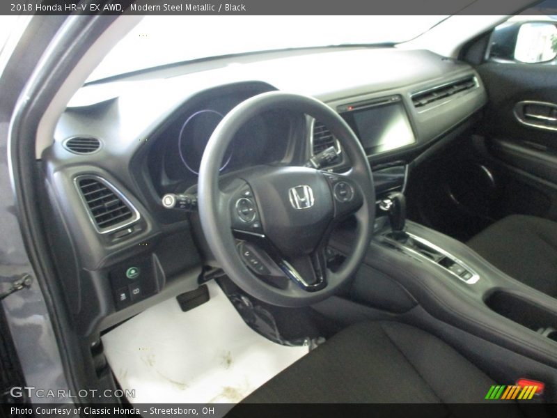Modern Steel Metallic / Black 2018 Honda HR-V EX AWD