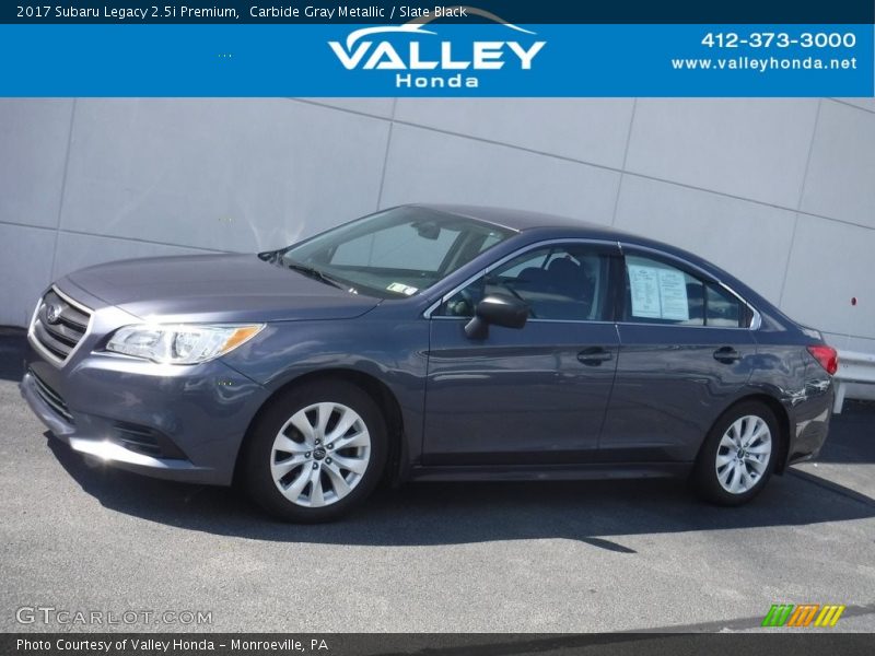 Carbide Gray Metallic / Slate Black 2017 Subaru Legacy 2.5i Premium