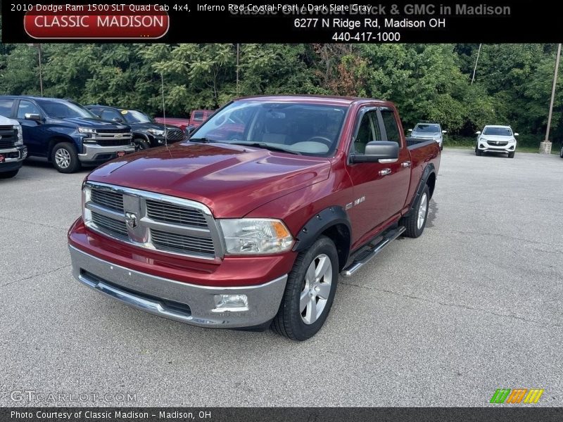 Inferno Red Crystal Pearl / Dark Slate Gray 2010 Dodge Ram 1500 SLT Quad Cab 4x4