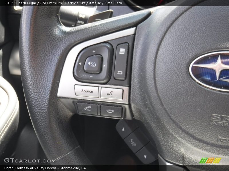 Carbide Gray Metallic / Slate Black 2017 Subaru Legacy 2.5i Premium