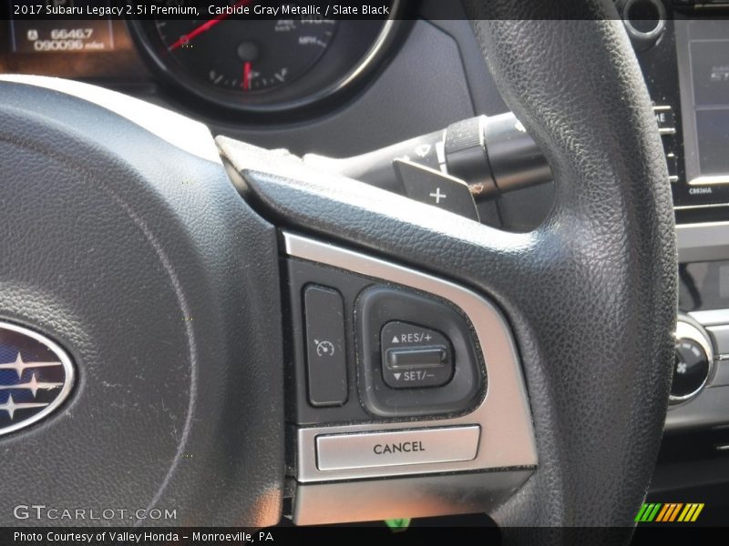 Carbide Gray Metallic / Slate Black 2017 Subaru Legacy 2.5i Premium