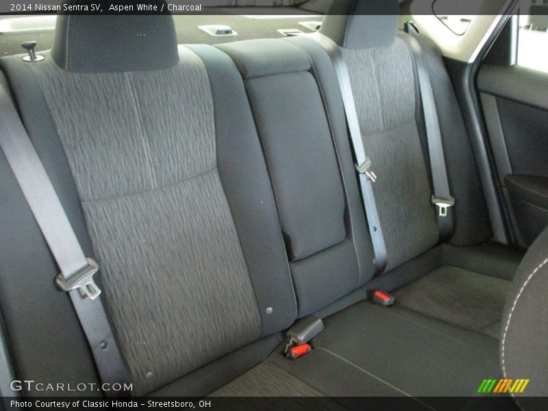 Aspen White / Charcoal 2014 Nissan Sentra SV