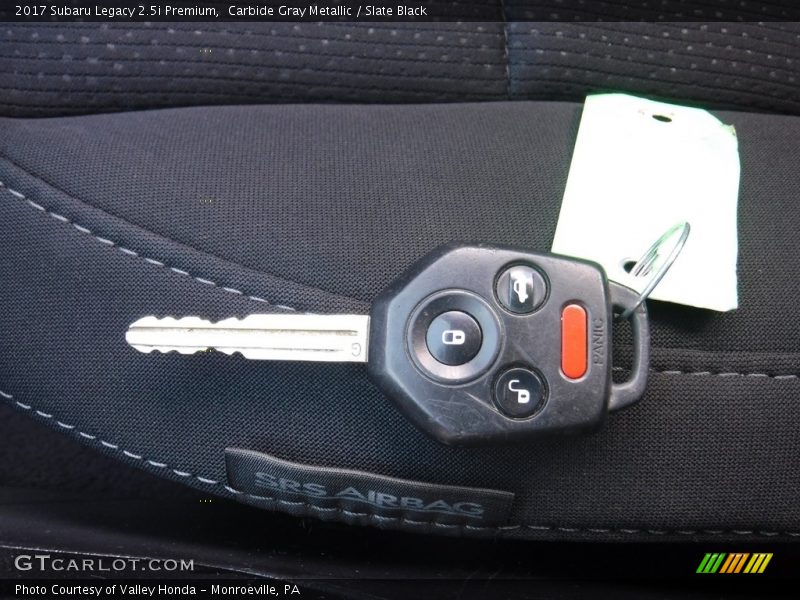 Carbide Gray Metallic / Slate Black 2017 Subaru Legacy 2.5i Premium
