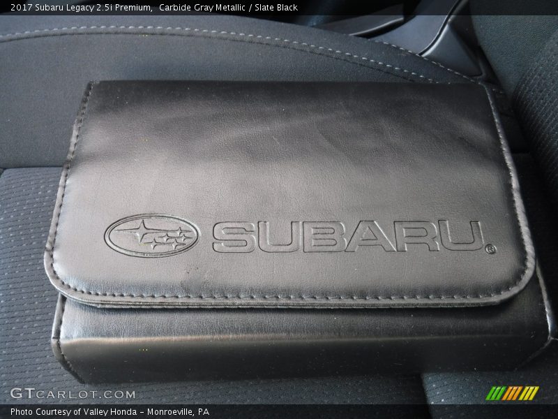 Carbide Gray Metallic / Slate Black 2017 Subaru Legacy 2.5i Premium
