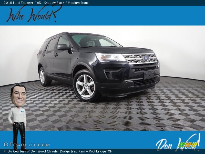 Shadow Black / Medium Stone 2018 Ford Explorer 4WD