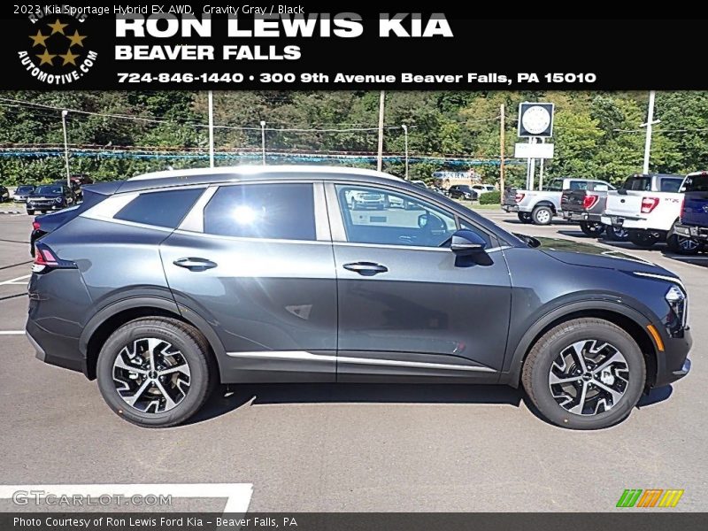 Gravity Gray / Black 2023 Kia Sportage Hybrid EX AWD