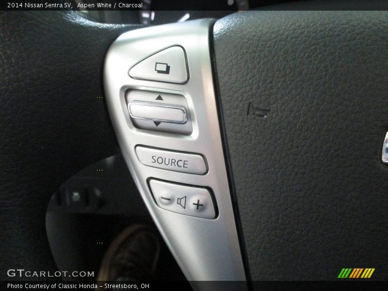 Aspen White / Charcoal 2014 Nissan Sentra SV