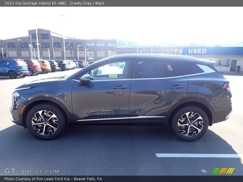 Gravity Gray / Black 2023 Kia Sportage Hybrid EX AWD