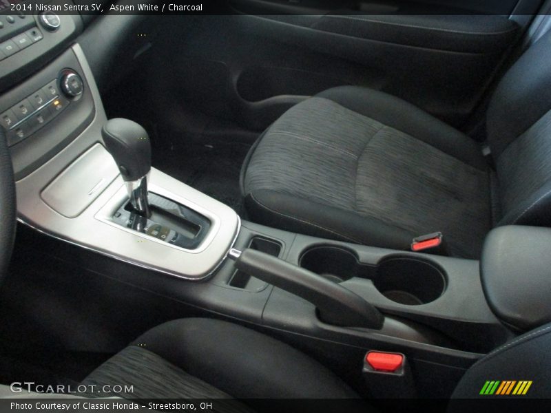 Aspen White / Charcoal 2014 Nissan Sentra SV