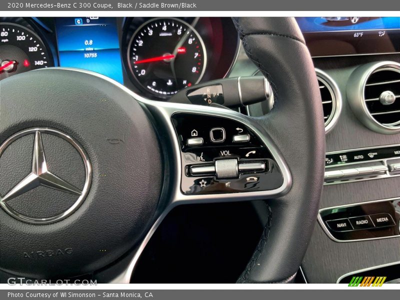 Black / Saddle Brown/Black 2020 Mercedes-Benz C 300 Coupe