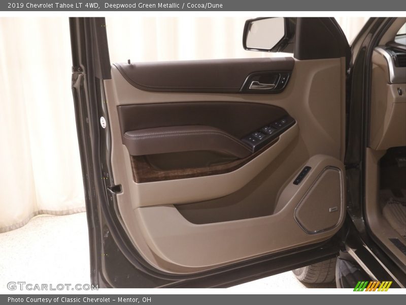 Deepwood Green Metallic / Cocoa/Dune 2019 Chevrolet Tahoe LT 4WD