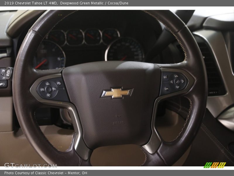 Deepwood Green Metallic / Cocoa/Dune 2019 Chevrolet Tahoe LT 4WD
