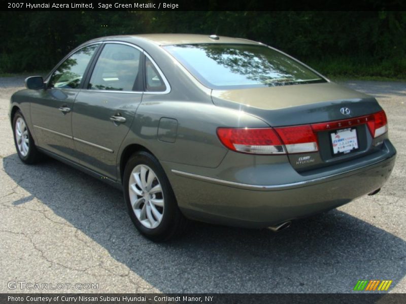 Sage Green Metallic / Beige 2007 Hyundai Azera Limited