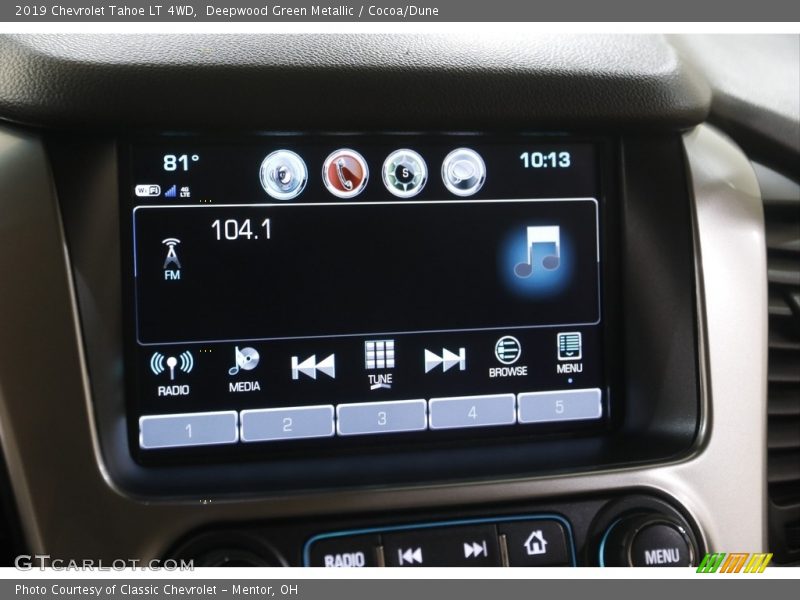 Deepwood Green Metallic / Cocoa/Dune 2019 Chevrolet Tahoe LT 4WD