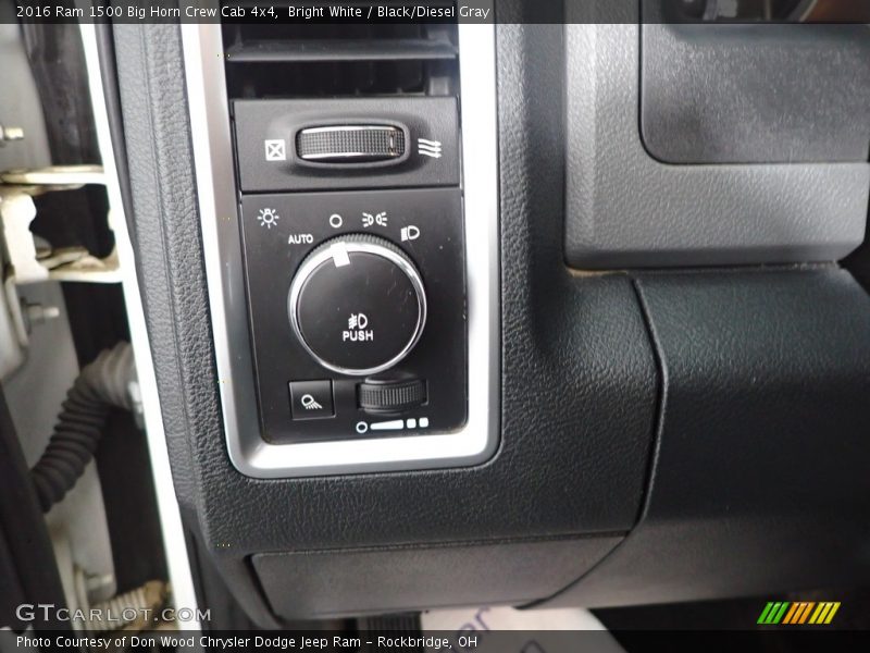 Controls of 2016 1500 Big Horn Crew Cab 4x4