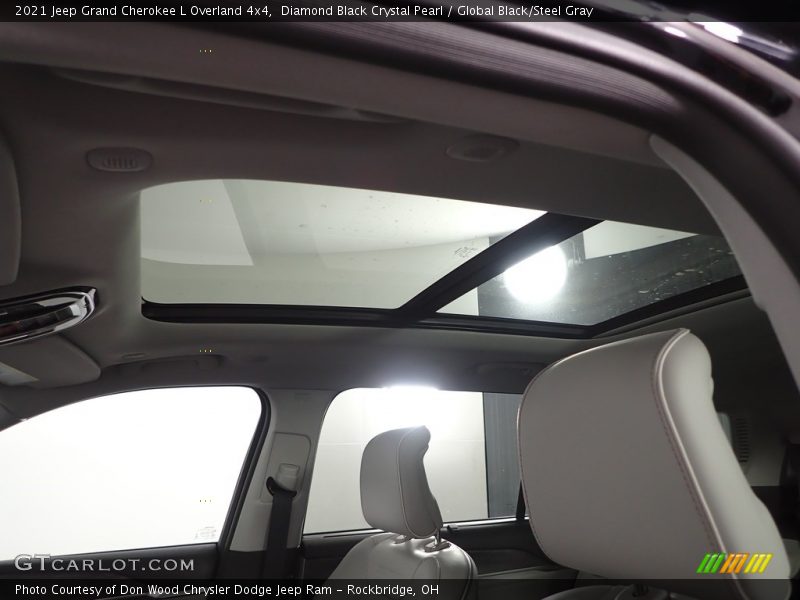 Diamond Black Crystal Pearl / Global Black/Steel Gray 2021 Jeep Grand Cherokee L Overland 4x4