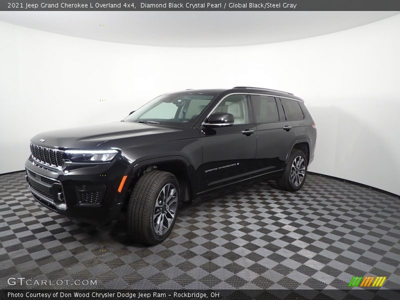 Diamond Black Crystal Pearl / Global Black/Steel Gray 2021 Jeep Grand Cherokee L Overland 4x4